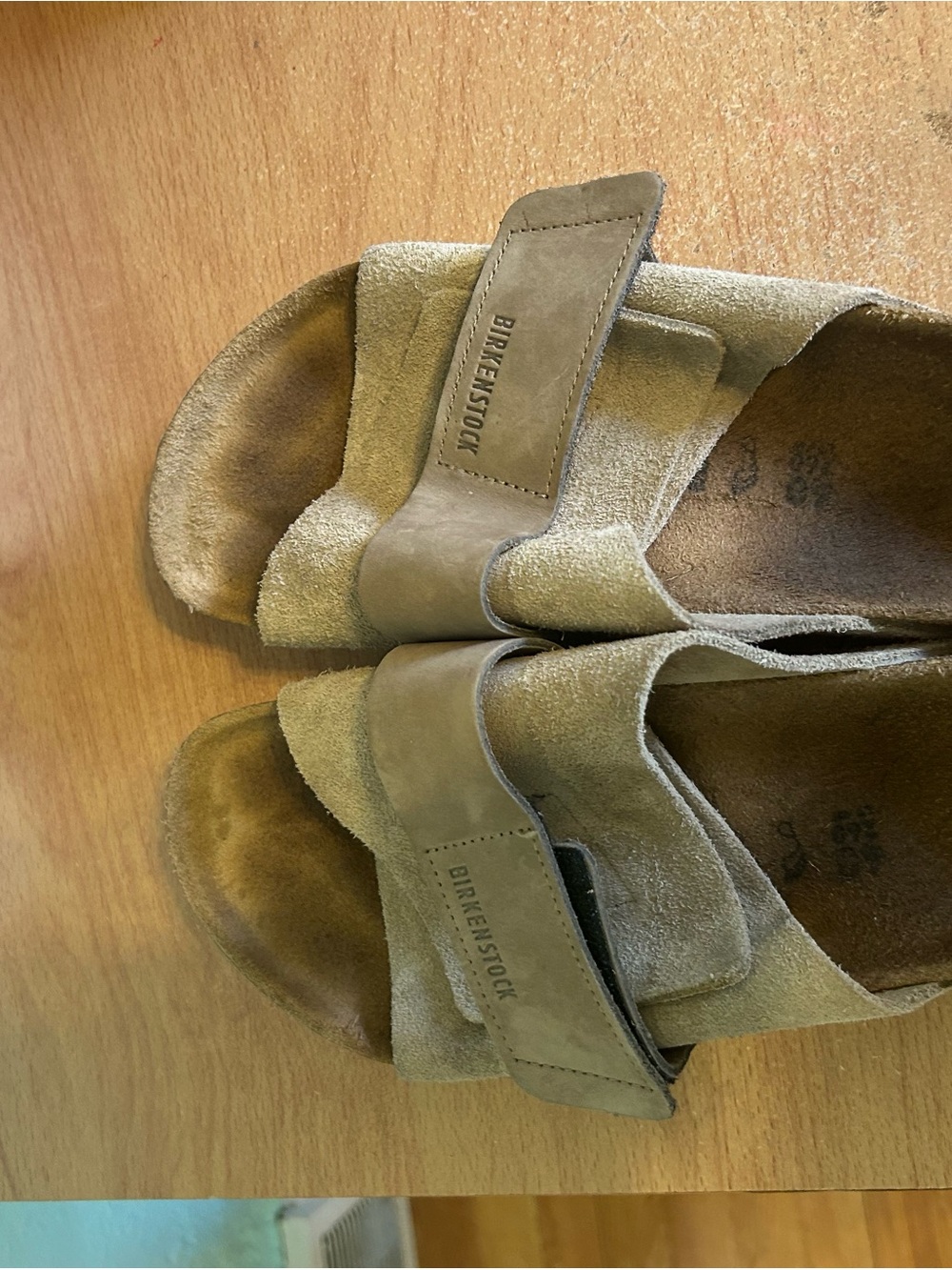 Birkenstock Suede Two-Strap Sandals in Tan